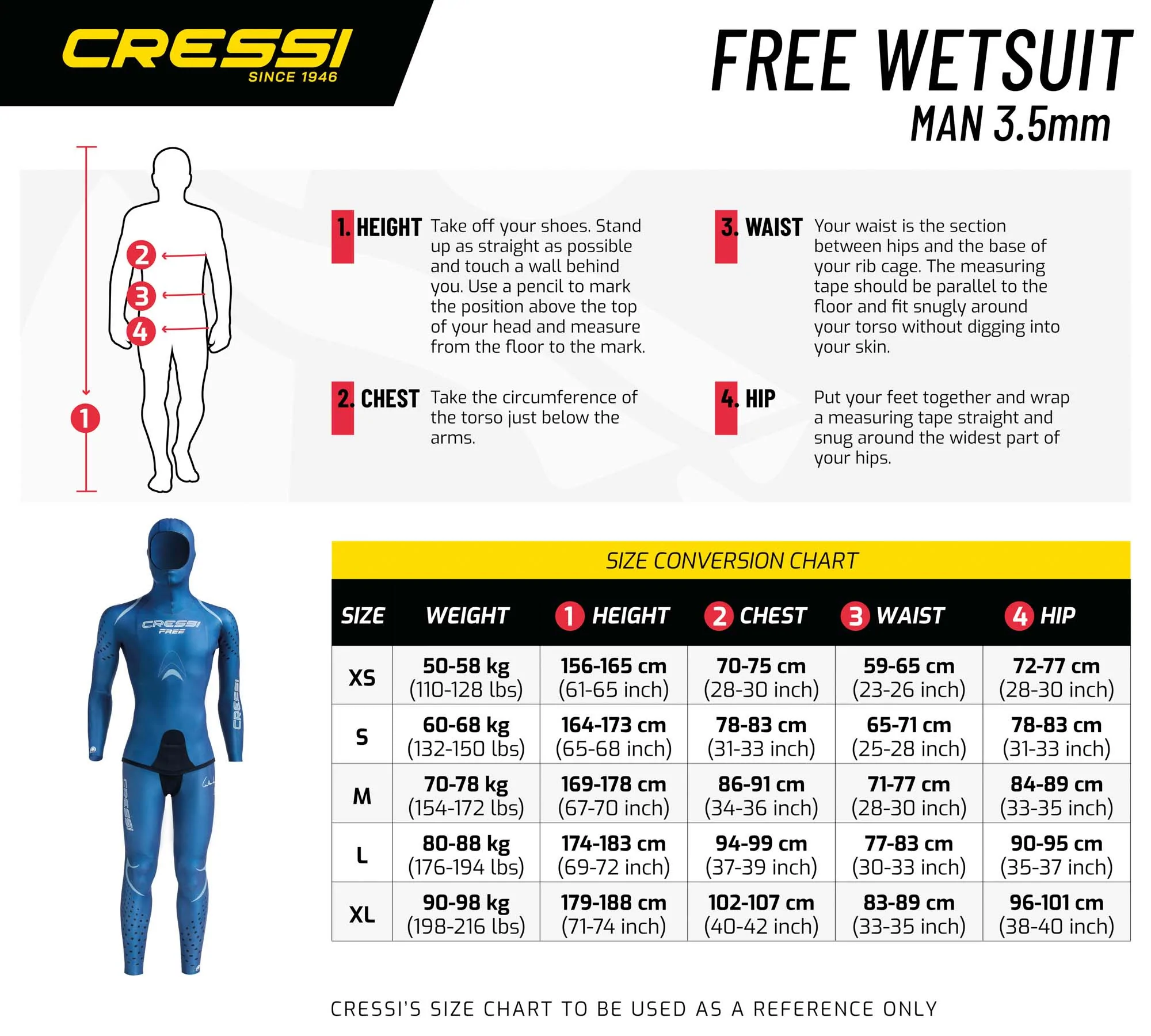 Cressi Free Man 3.5mm Wetsuit - Image 7