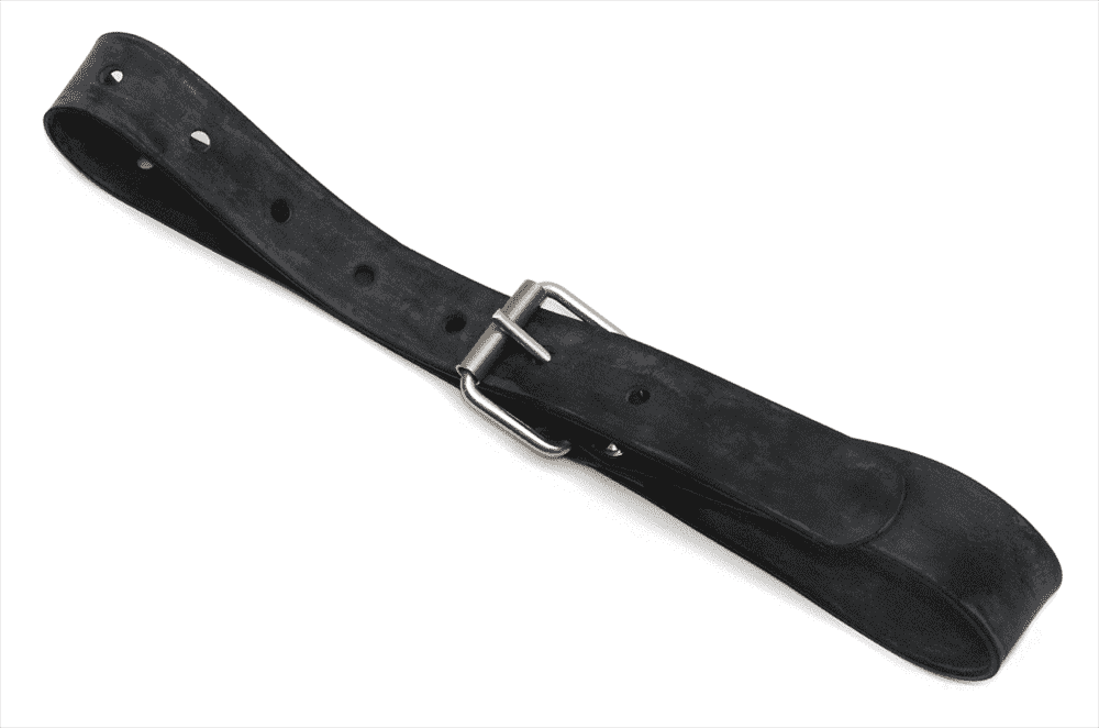 Omer Marseilles Rubber Weight Belt w/ Nylon Buckle Black 