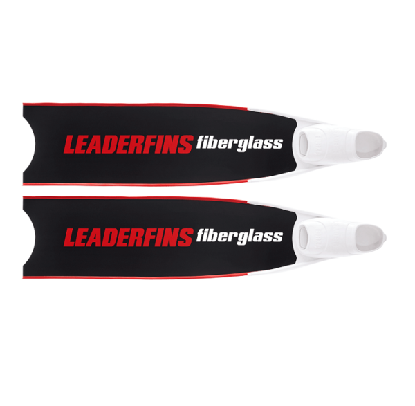 Leaderfins Abyss Pro fins red and white