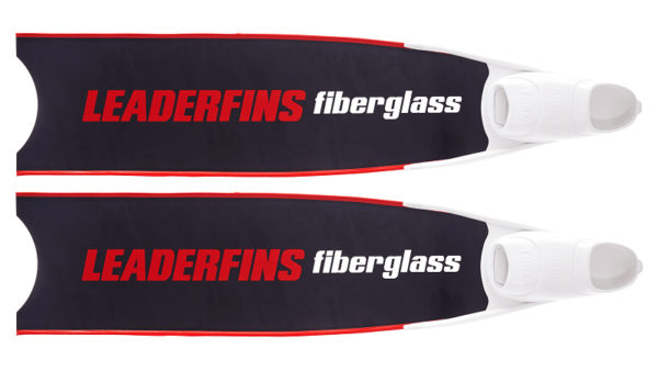Leaderfins black cami bi-fins red and white
