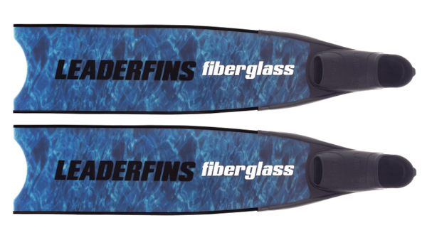 Leaderfins blue camo bi-fins black