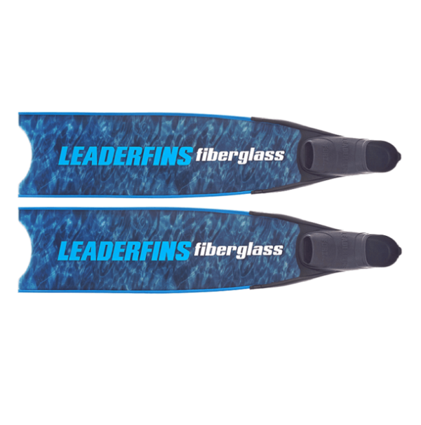Leaderfins blue camo bi-fins blue and black
