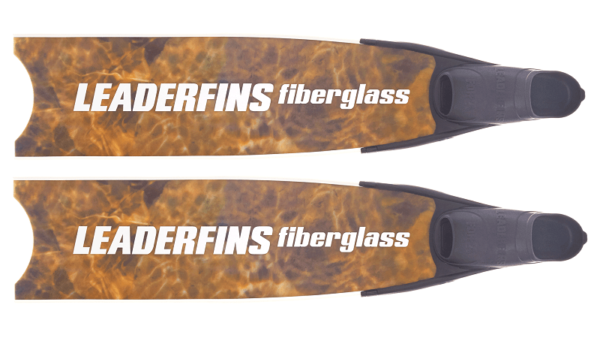 Leaderfins brown camo bi-fins white and black