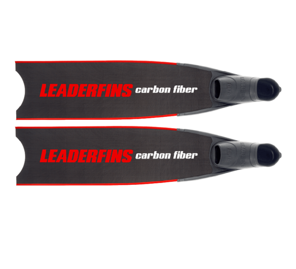 Leaderfins carbon fiber red