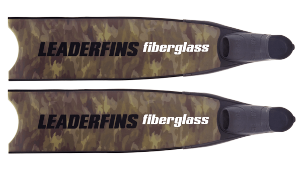 Leaderfins Custom Fiberglass Green Camo bi-fins - Image 3