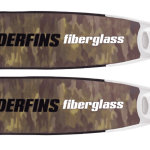 Leaderfins fiberglass green camo fins black and white