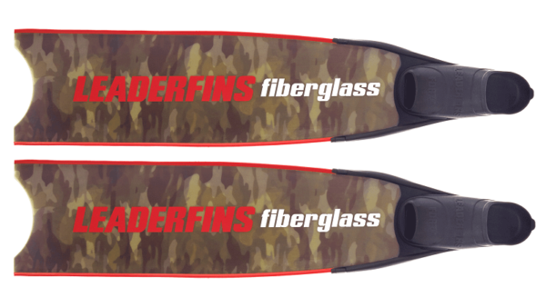 Leaderfins Custom Fiberglass Green Camo bi-fins - Image 5