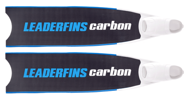 Leaderfins pure carbon bi-fins blue