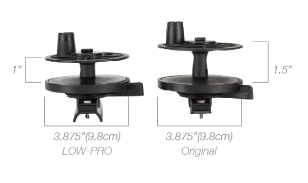 Riffe low pro horizontal reel sizes