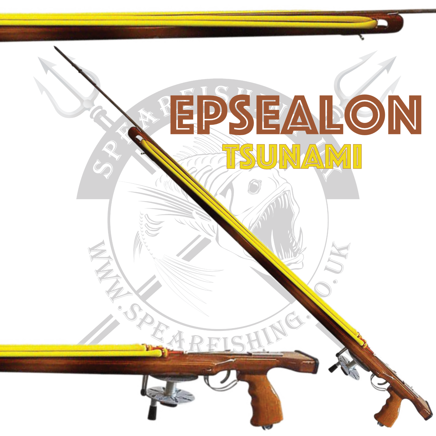 Epsealon Tsunami DS Wooden speargun - Spearfishing UK