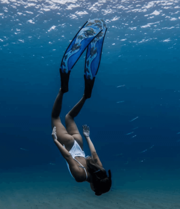 DiveR Rainbow Turtle Spearfishing Fins - Image 3