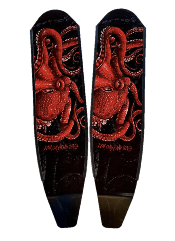 DiveR Wild Red Octopus Spearfishing Fins