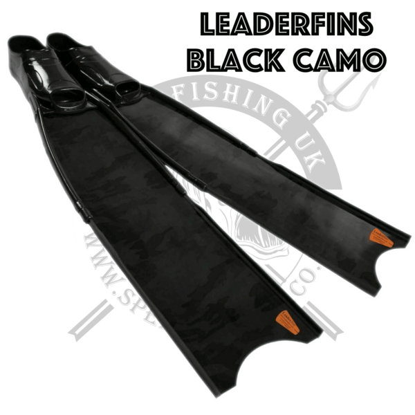 Leaderfins Black Camo Fibreglass Spearfishing Fins