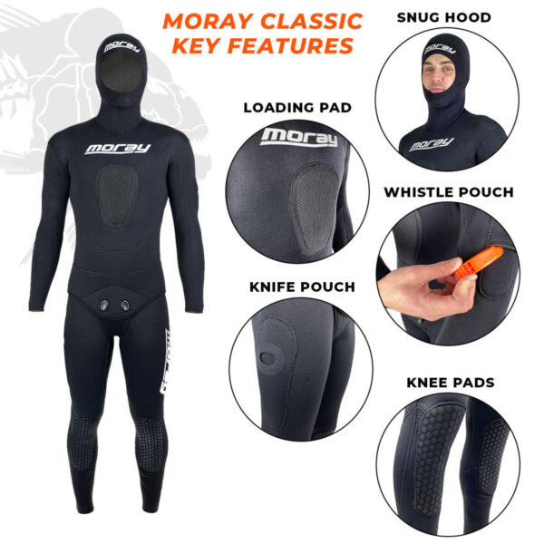 Moray Classic Black Full Wetsuit