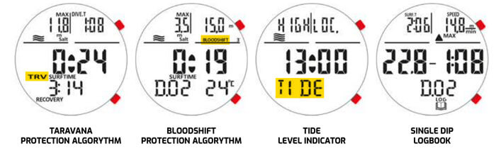 Cressi king diving watch settings
