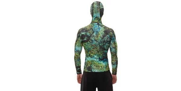 Riffe Eco Hooded Long Sleeve Rash Guard with Loading Pad - Digi Tek Camo - Image 5