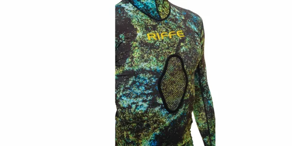 Riffe Eco Hooded Long Sleeve Rash Guard with Loading Pad - Digi Tek Camo - Image 8