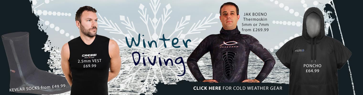 Winter diving spearfishing gear