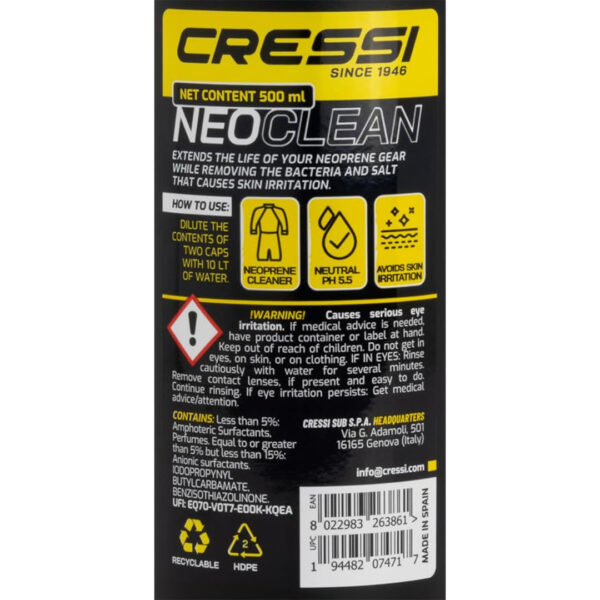 Cressi NEO Clean Wetsuit Cleaner 500ml - Image 2