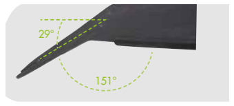 Salvimar Carbo 151 fins angle
