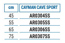 Omer Cayman Cave Sport speargun size chart