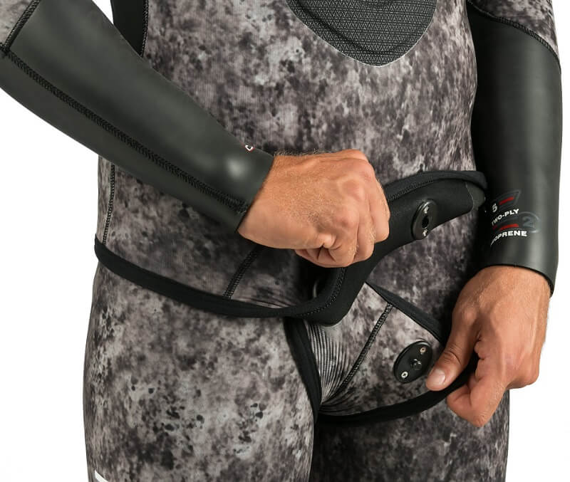 Cressi Corvina black/grey camouflage Full wetsuit- Small/ 5mm - Image 19