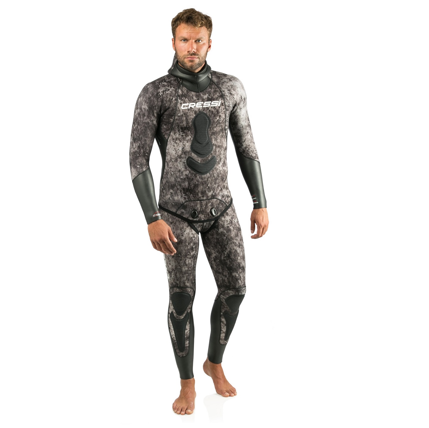 Cressi Corvina black/grey camouflage Full wetsuit- Small/ 5mm - Image 21