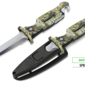 Omer drop point black knife
