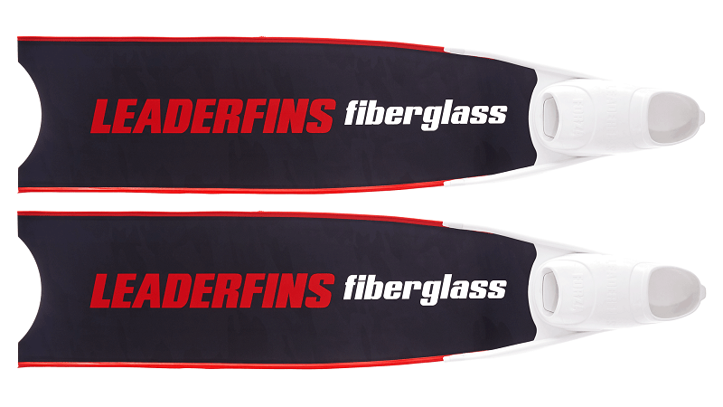 Leaderfins black cami bi-fins red and white