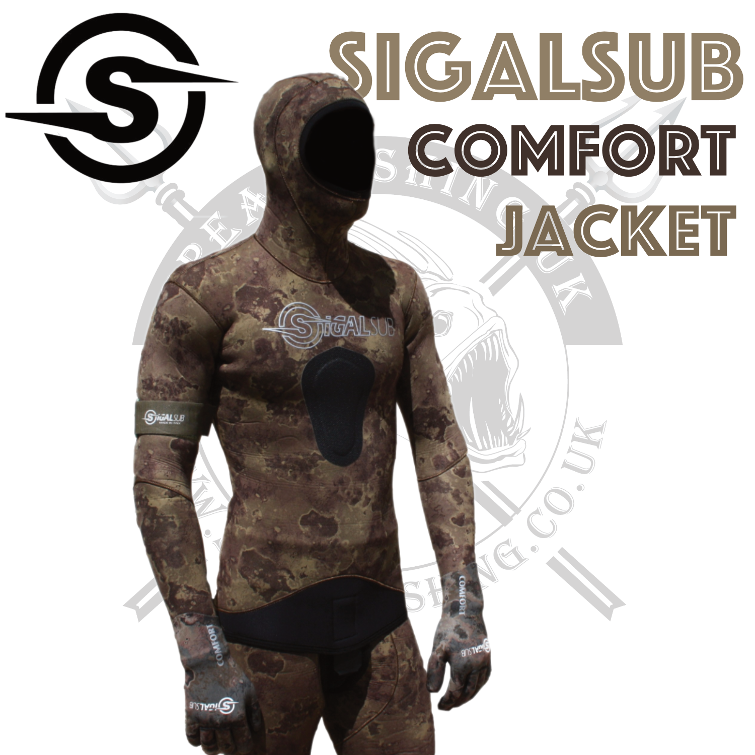 Sigalsub Wetsuit Jacket Comfort Brown Camouflage